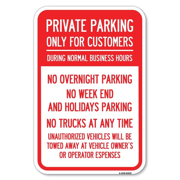 Signmission Only for Customers During Normal Busines Heavy-Gauge Aluminum Sign, 12" x 18", A-1218-23519 A-1218-23519 - main